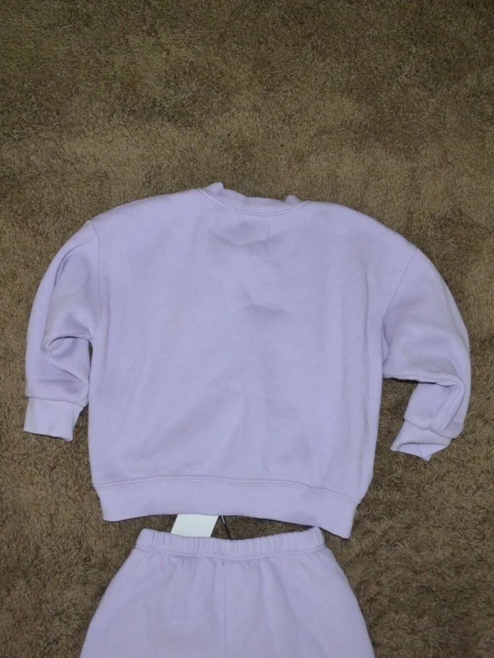 NWT $176 Girl's Sz 4 Matching SPRWMN Purple Heart Sweatshirt & Sweatpants Set